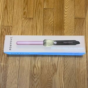 Foxy bae rose gold 25mm curling wand iron new in box